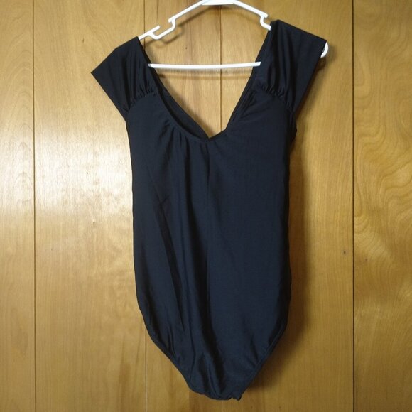 Meet Curve Women's Large Black One Piece Bathing Suit V-Neck Beach Travel - Picture 5 of 7